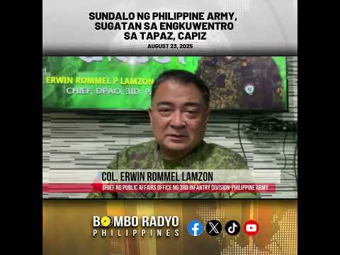 Sundalo ng Philippine Army, sugatan sa engkuwentro sa Tapaz, Capiz | Bombo Radyo