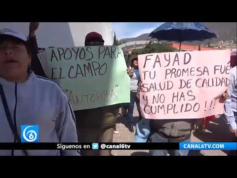 Antorchistas protestan contra gobernador priísta de Hidalgo