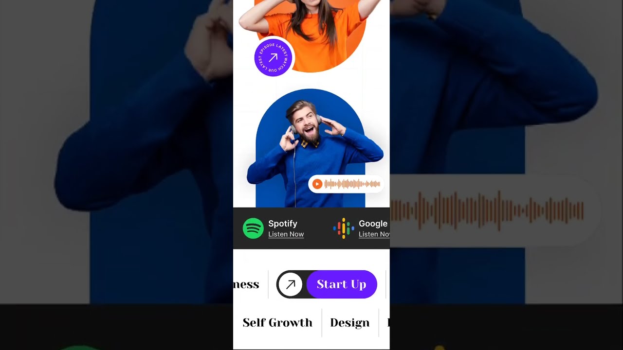 Podcast Website Design | Figma |  UI UX | Landing Page | Figma UI Kit