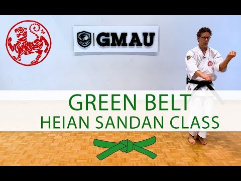 Shotokan Karate - 6th Kyu Green Belt - Heian Sandan Class thumbnail