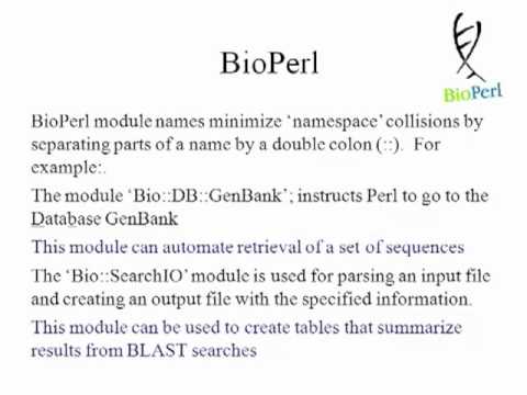 Bioinformatics 101 - BioPerl