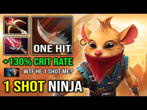 WTF 1 SHOT ASSASSIN Overpower Mid Bounty Hunter +130% Crit Rate with Bloodthorn Daedalus Dota 2