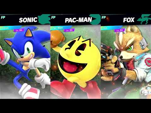 Super Smash Bros Ultimate Amiibo Fights Request Sonic vs Pac Man vs Fox