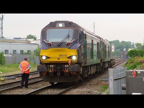 68018 & 68016 , Berkeley branch token drop , Alstone Crossing Cheltenham , 24/05/2018