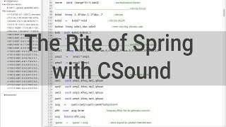 Video thumbnail for The Rite of Spring with CSOUND by Pasquale Citera