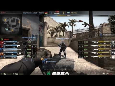 [myRisk TV | SlicewOw] myRisk eV Academy Alpha vs. AzureG - ESEA S25 Open - de_mirage