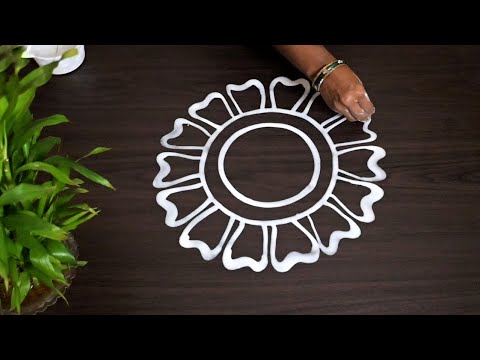4 Types of Simple Jhoti Chita Designs for Manabasa / Alpona Design for BEGINNERS/ Easy Rangoli🌷