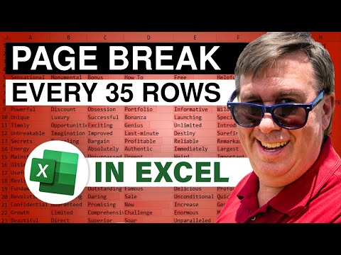 Excel - Insert a Page Break Every 35 Rows with VBA - Episode 2457