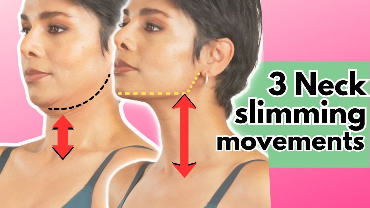 Neck elongating exercise routine/ Lose double chin, Define jaw line and slim Neck