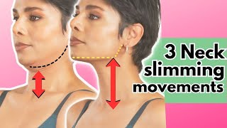 Neck elongating exercise routine/ Lose double chin, Define jaw line and slim Neck