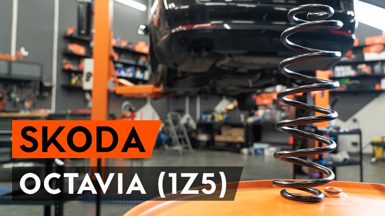Kaip pakeisti Skoda Octavia 1Z5 spyruoklės: galas - keitimo instrukcija