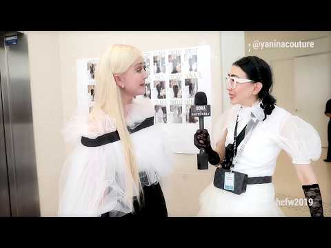 Designer Interview at Yanina Couture Fall Winter 2019 during Haute Couture Fashion Week