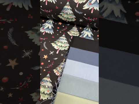 DUCK ёлки мятно-голубые на чёрном