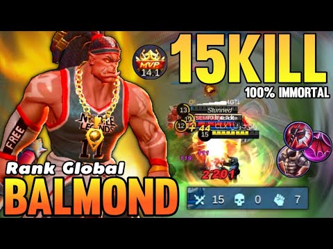 100% Immortal! Balmond Best Build 2021 | Top Global Balmond Gameplay | Mobile Legends✓