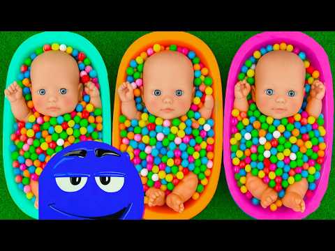 Satisfying Video l How to Make Rainbow Bathtubs into Mixing Slime with Glitter Pool Cutting ASMR 5