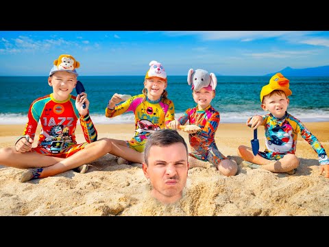 Five Kids and safety rules for kids on the beach