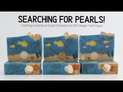 Searching for Pearls: A Cold Process Summer Themed Soap w/ Soap Dough Embeds