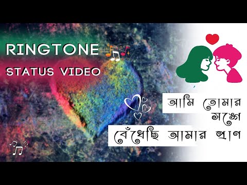 Ami Tomaro Songe Bedhechi Amaro Pran STATUS VIDEO ( Lyrics ) | Rabindra Sangeet RINGTONE
