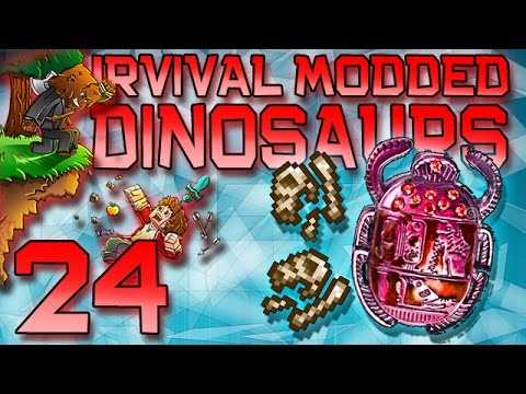 Minecraft: Modded Dinosaur Survival Let's Play w/Mitch! Ep. 24 - Scarab Gem!