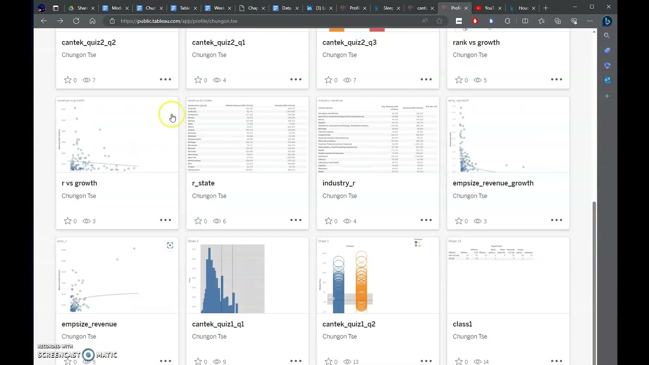 Tableau notes 5: kaggle for datasets