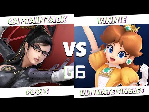 Glitch 6 SSBU - CaptainZack (Bayonetta) VS Vinnie (Daisy) Smash Ultimate Pools