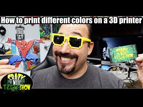 How to print different colors on a 3d printer