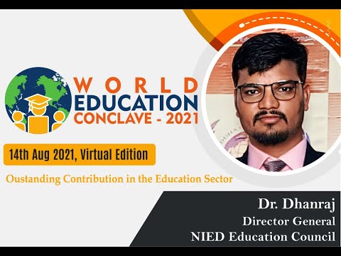 World Education Conclave-2021 Award for Outstanding Contribution 