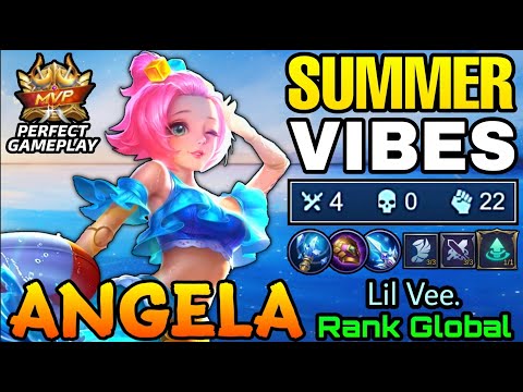 Angela New SPECIAL Skin Summer Vibes MVP Perfect Plays - Top Global Angela by Lil Vee. - MLBB