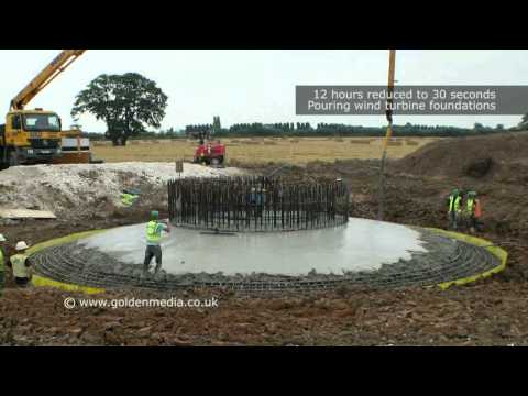 Time-lapse-wind turbine foundations