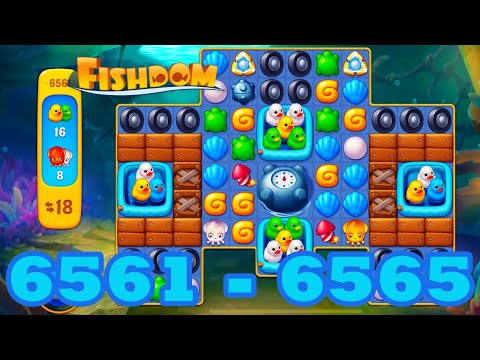 Fishdom Level 656 1- 6565 HD Walkthrough | 3 match puzzle | gameplay | android | 6562 | 6563 | 6564