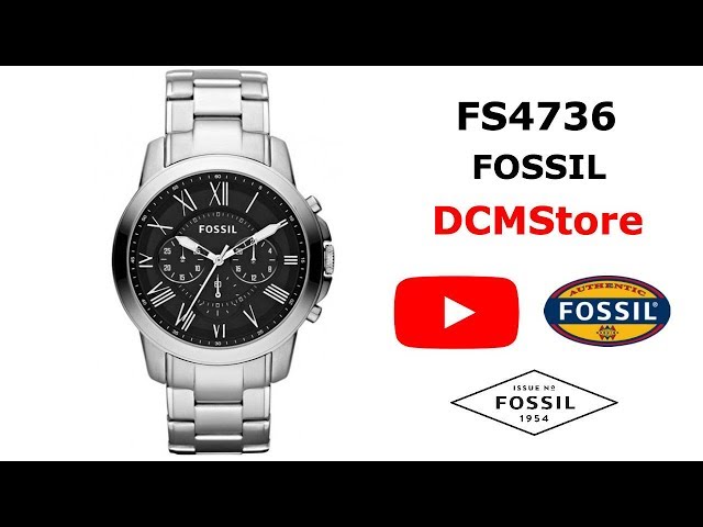 Vídeo relacionado con Fossil Reloj para Hombre Grant, Movimiento cronógrafo de Cuarzo, Caja de 44mm de Acero Inoxidable Plateado con Correa de Acero Inoxidable, FS4736, Tono Plateado y Negro