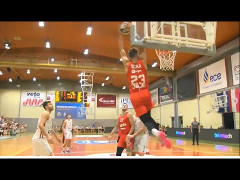 LETI LETI Luka Scuka ! Alley Oop!  Cedevita Olimpija best scorer at Slovenian SuperCup 2023