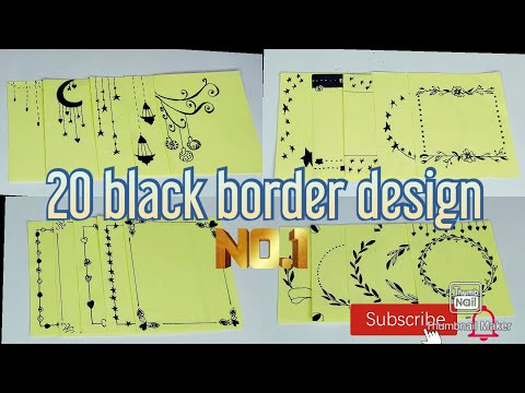 20 black border designs ll magical craft