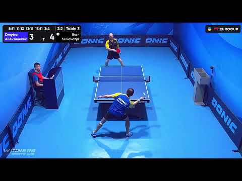 13:15 Dmytro Alieksieienko - Ihor Sukovatyi 24.07.2023 TT Euro.Cup  Ukraine   Master.  TABLE 3