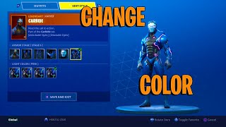FORTNITE NEW COLOR LIGHT CHANGING OPTION TUTORIAL FOR OMEGA & CARBIDE CUSTOMIZATION