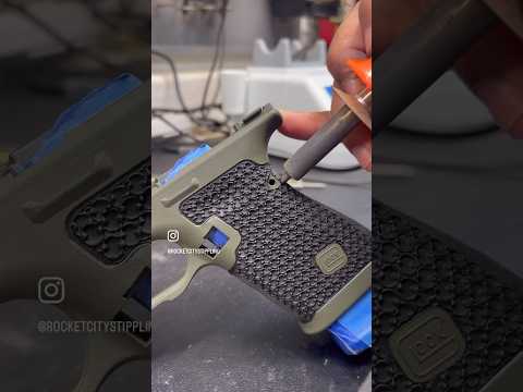 Glock stippling #gun #glockinc #pistol #rcs #rocketcitystippling #stippledglock #glock #glock19 #
