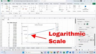 Change Y Axis to Logarithmic Scale in Microsoft Excel With One Click! #tutorial #howto #trending