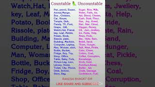 Download lagu 50 Countable and 50 Uncountable Noun// Name Countable Noun,#nouninenglish  #Noun mp3