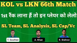 kkr vs lkn fantasy team match preview depths analysis