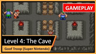 Detonado (Passo a Passo): 4. Caverna (Cave) — Goof Troop (SNES)