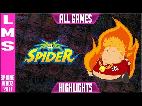 Fireball vs Wayi Spider Highlights All Games - LMS W8D2 Spring 2017 Fb vs WS All games