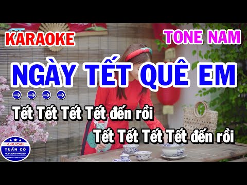 Karaoke Ngày Tết Quê Em Tone Nam Nhạc Sống Cha Cha
