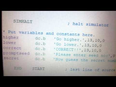 M68000/ m68k Assembly "Guess The Number"