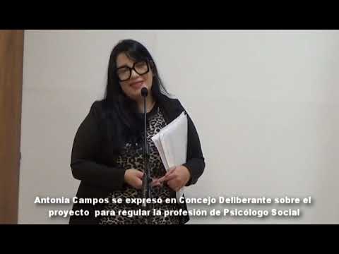 ANTONIA CAMPOS, PSICÓLOGA SOCIAL, SE EXPRESÓ EN CONCEJO DELIBERANTE DE ZAPALA