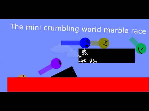The mini crumbling world marble race!