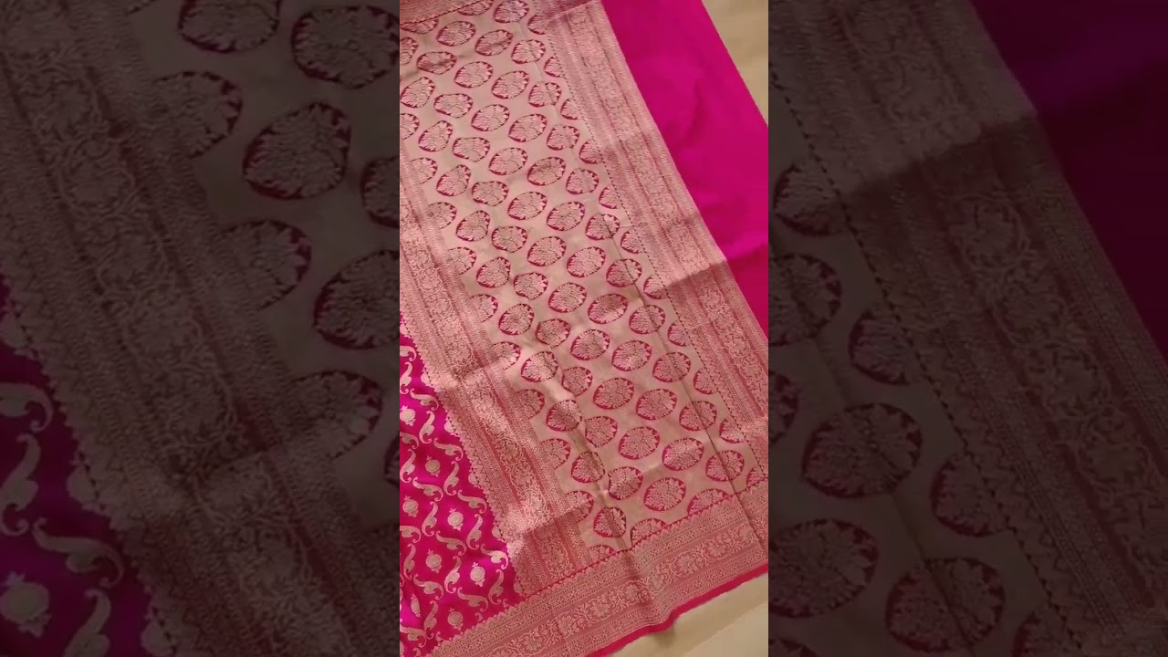 Pink Banarasi Katan Silk Saree WA+918188004922 #bunkala #banarasi #katansilk #sarees #handloom #pink