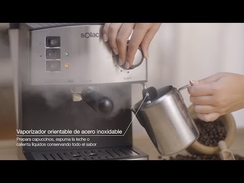 qtimber Cafetera Express de Brazo Solac CE4494 New Squissita Intelligent 19 bar 1,25 L 900W Plateado Inox 26.19 x 31.8 x 29.39 cm caffettiera
