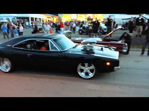 1968 dodge charger burnout @ The Power Big Meet, Autotec, Sweden