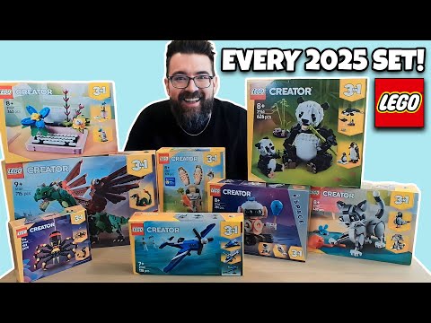Building ALL 8 NEW LEGO Creator 3-in-1 Sets! Full January 2025 Range Review