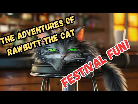 festival fun!   The adventures of Rawbutt the cat